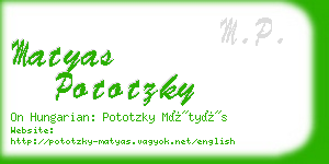 matyas pototzky business card